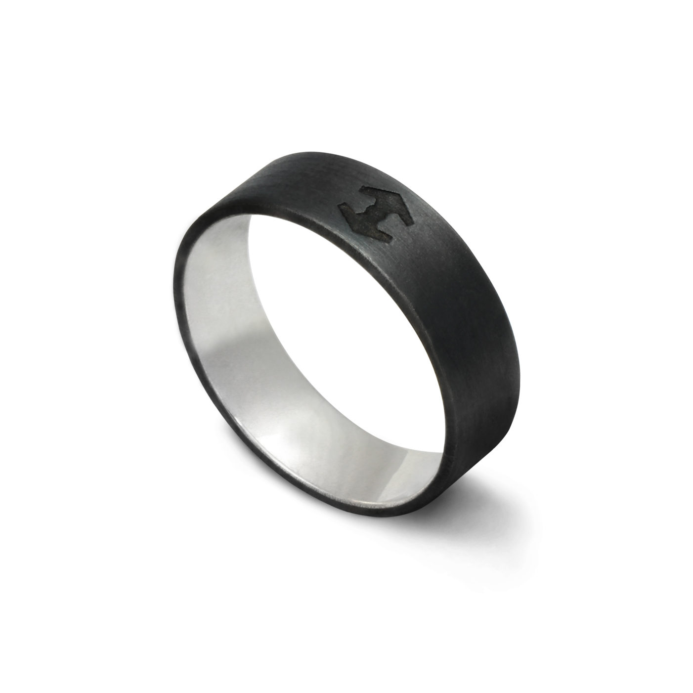 Oxidised Silver HALO ring