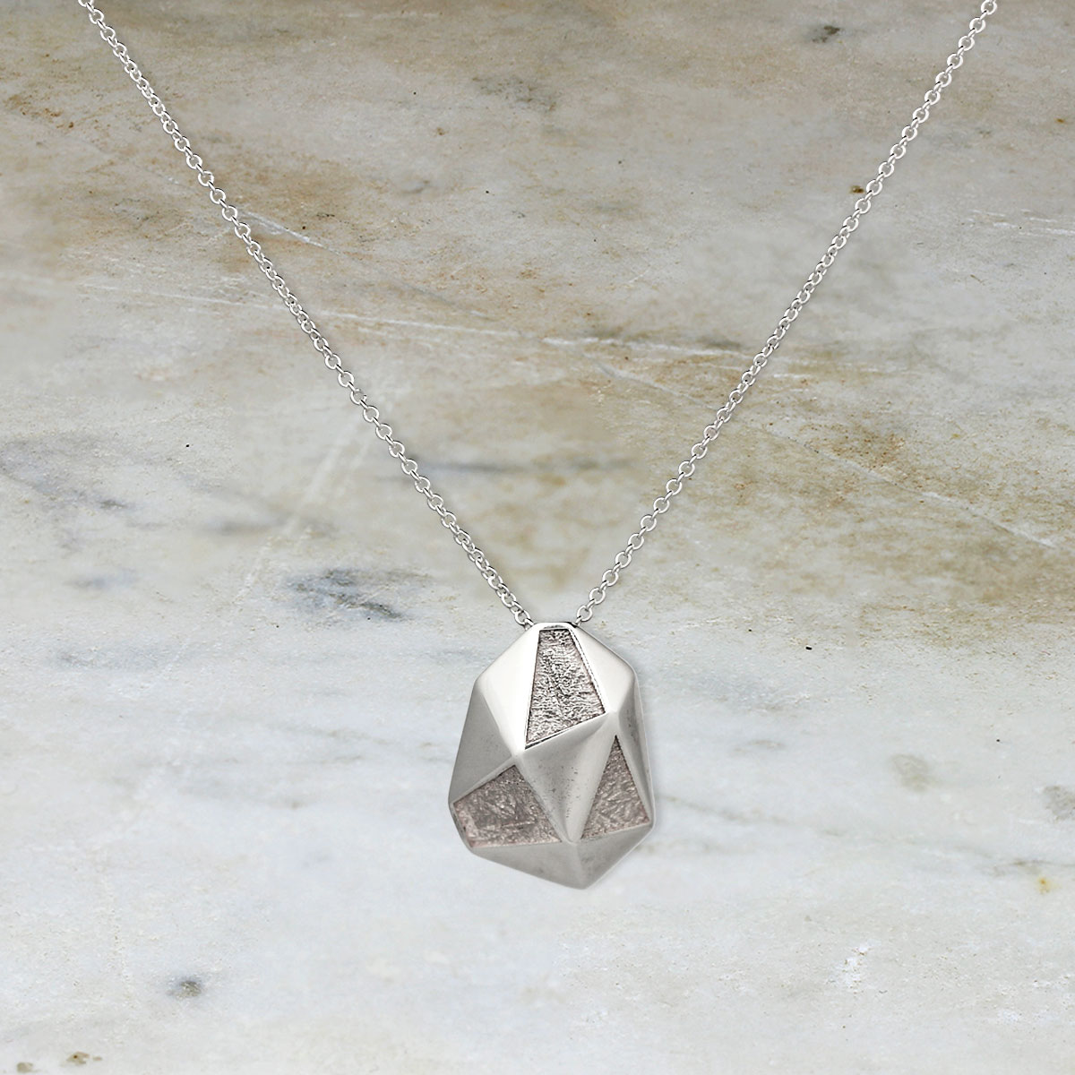 necklace arktis arktik sterling silver front marble